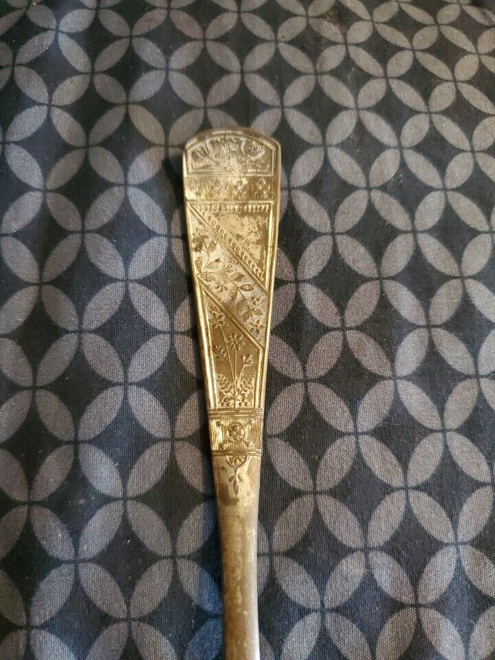 Ornate Silverplate Flat Handle Tapestry Spoon