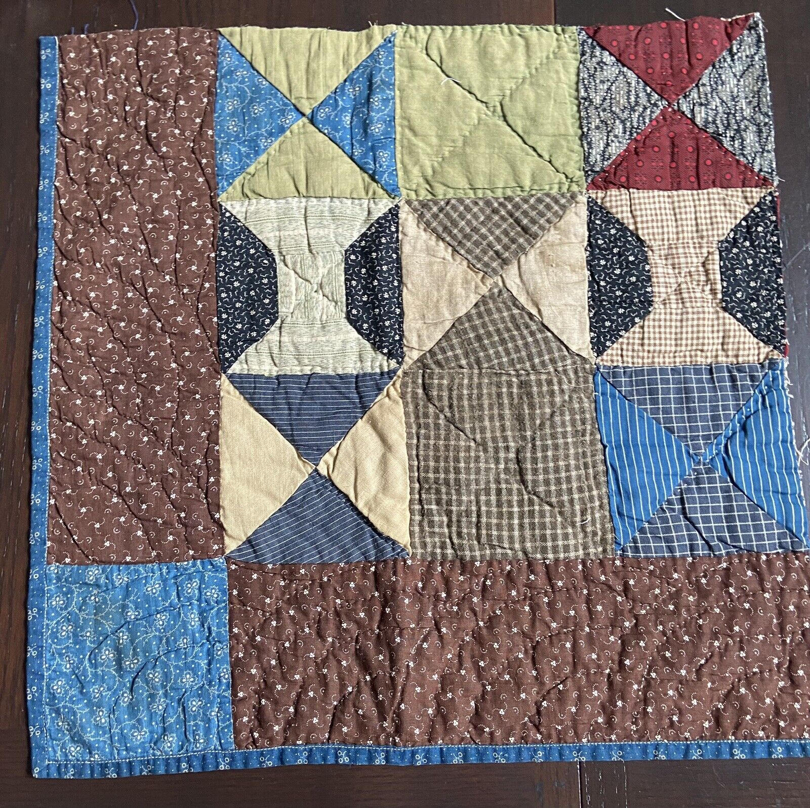 Early 1900s Bow Tie Antique Quilt Piece