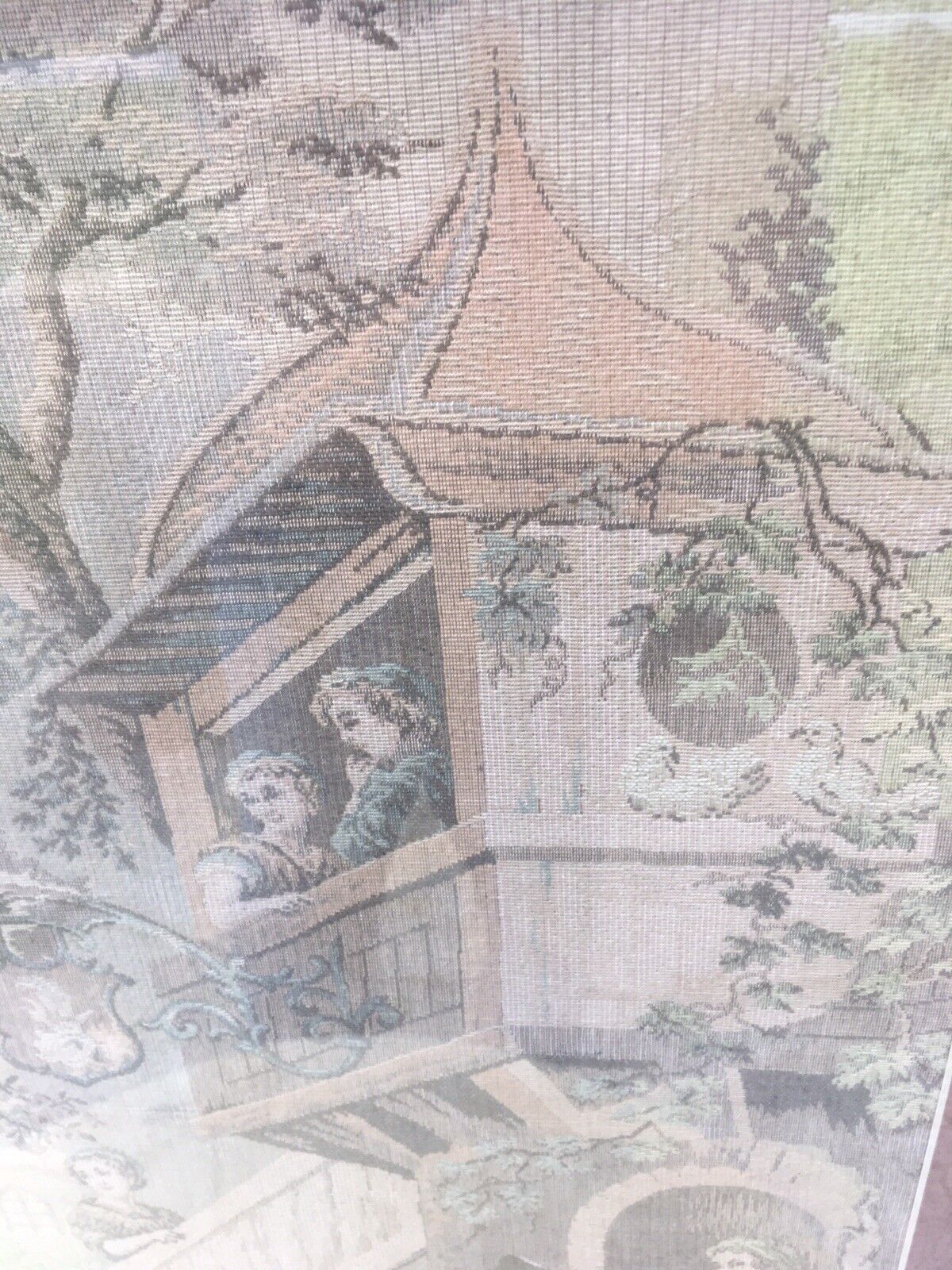 Antique 1800s French Framed Tapestry Artwork