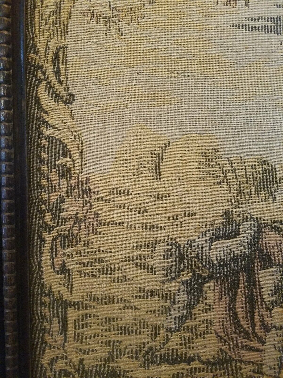 1800s Tapestry Fireplace Screen 22 x 24 Inches