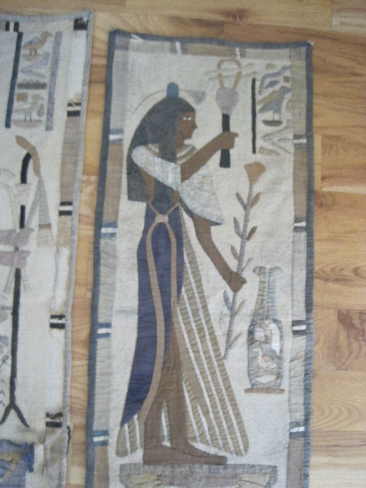 Antique Egyptian Applique Tapestry, Handmade 1800s