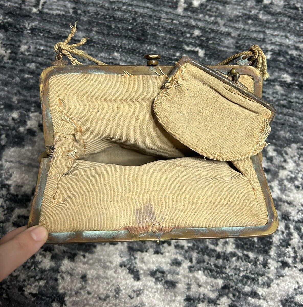 19th Century French Petit Point Coin Purse