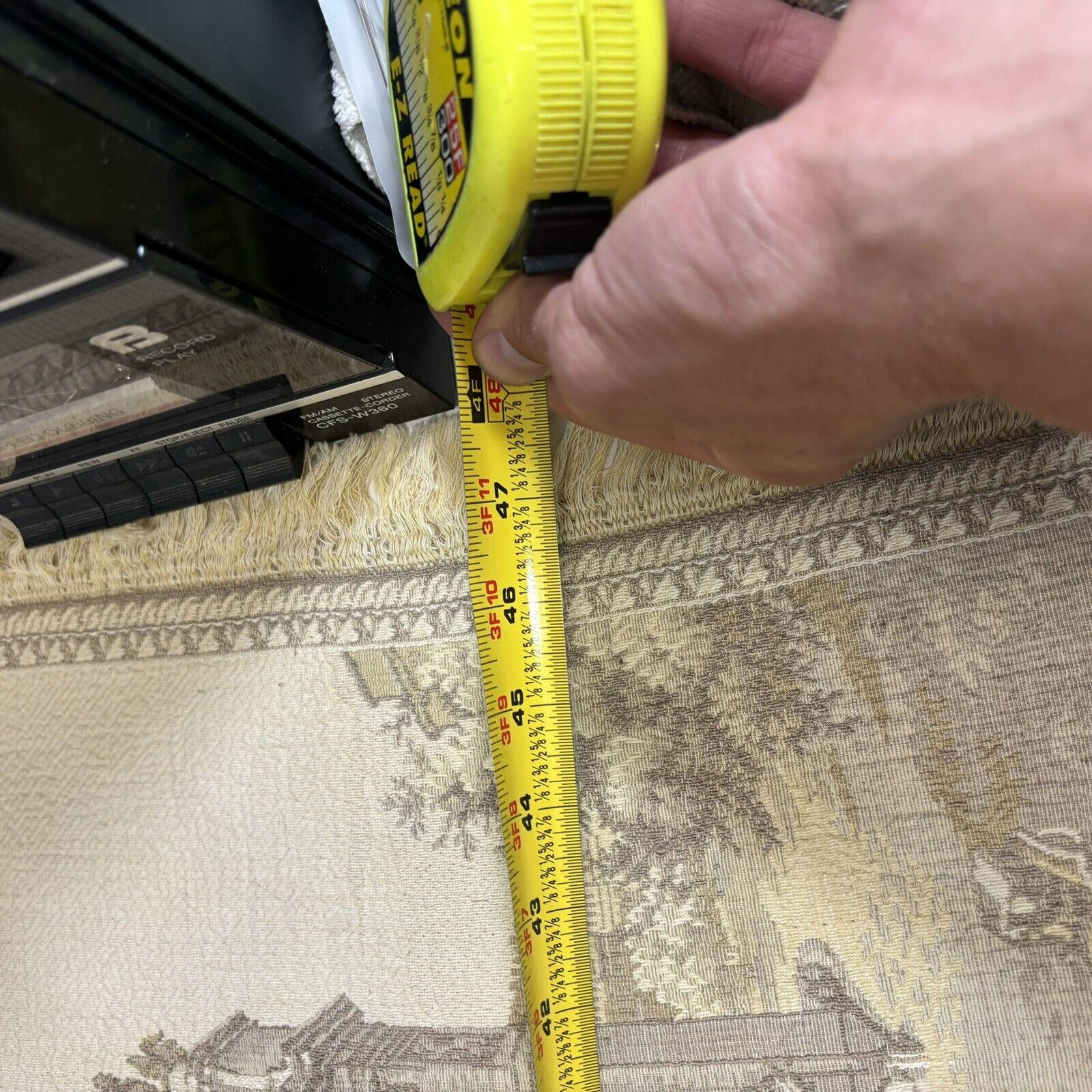 Milano Landmarks Antique Tapestry Table Runner 1800s