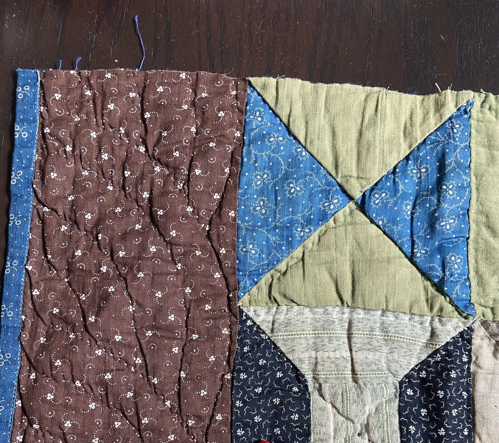 Early 1900s Bow Tie Antique Quilt Piece