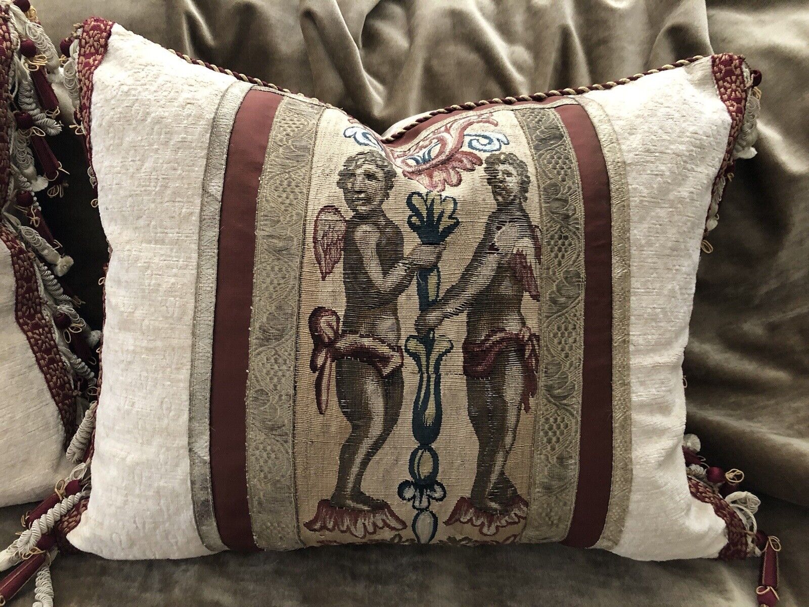 Antique 18th Century Aubusson Tapestry Pillows