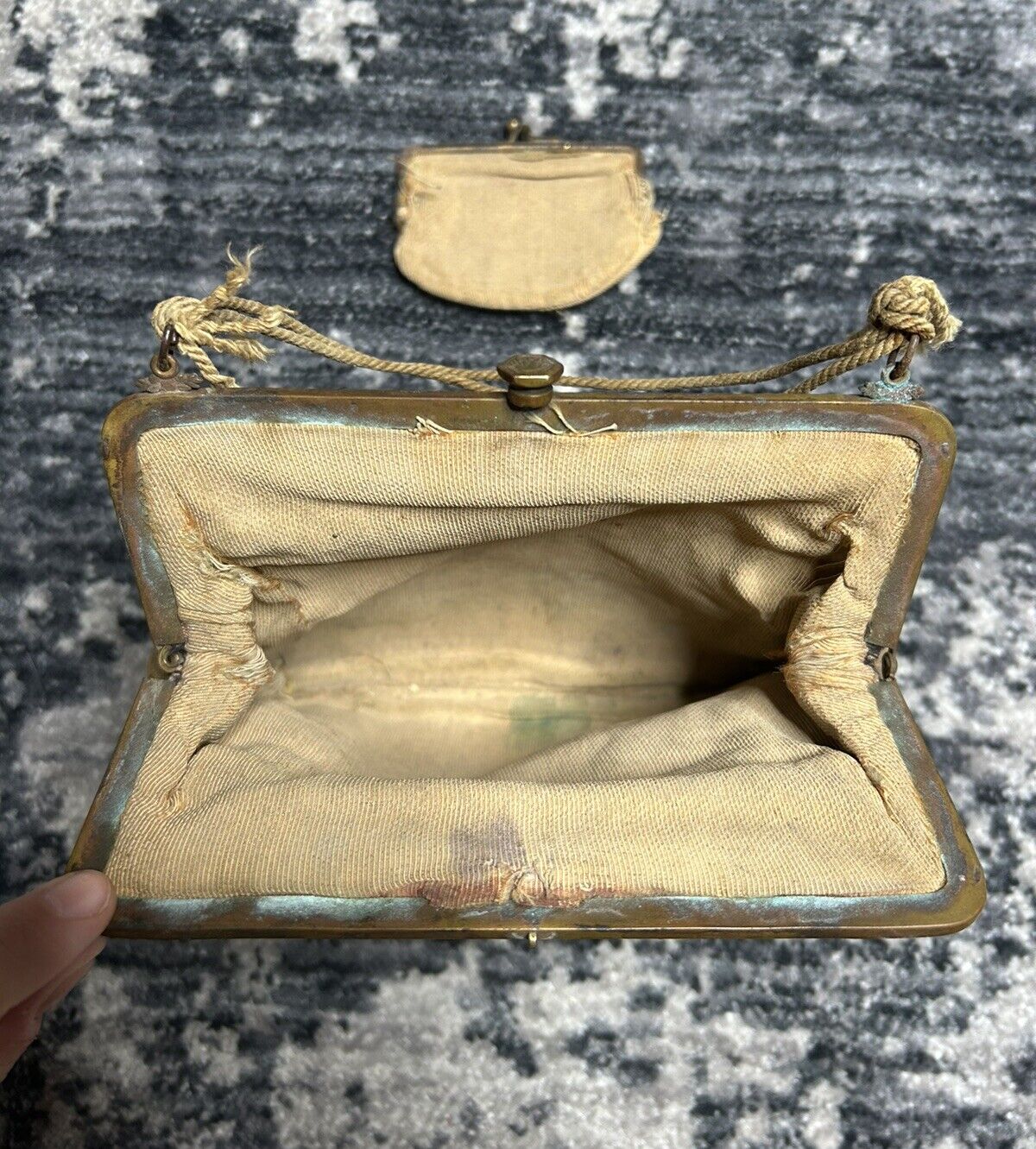 19th Century French Petit Point Coin Purse