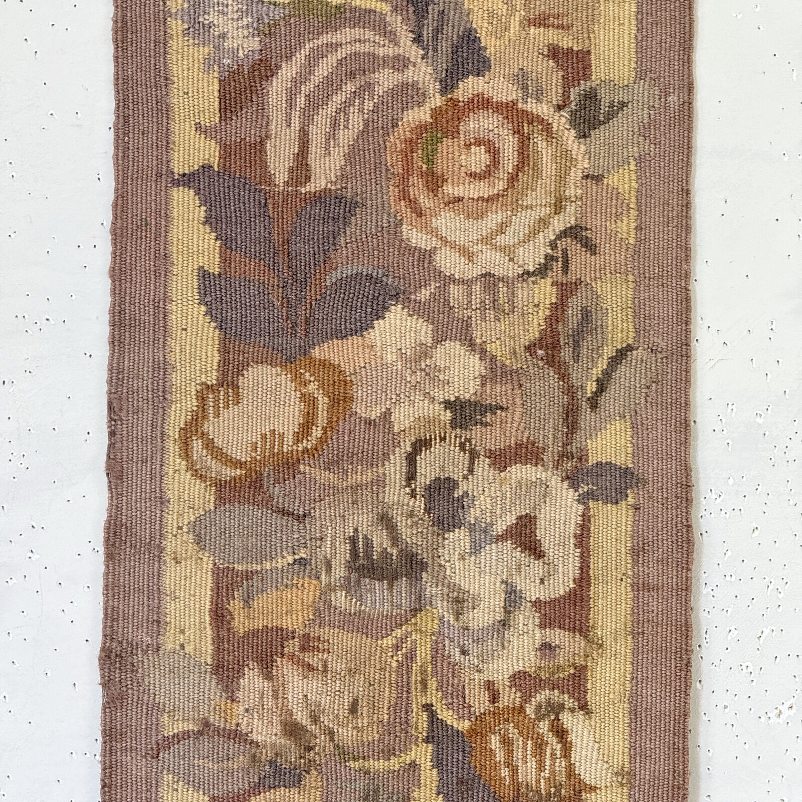 1800s Hand-Woven Tapestry Border Textile Decor