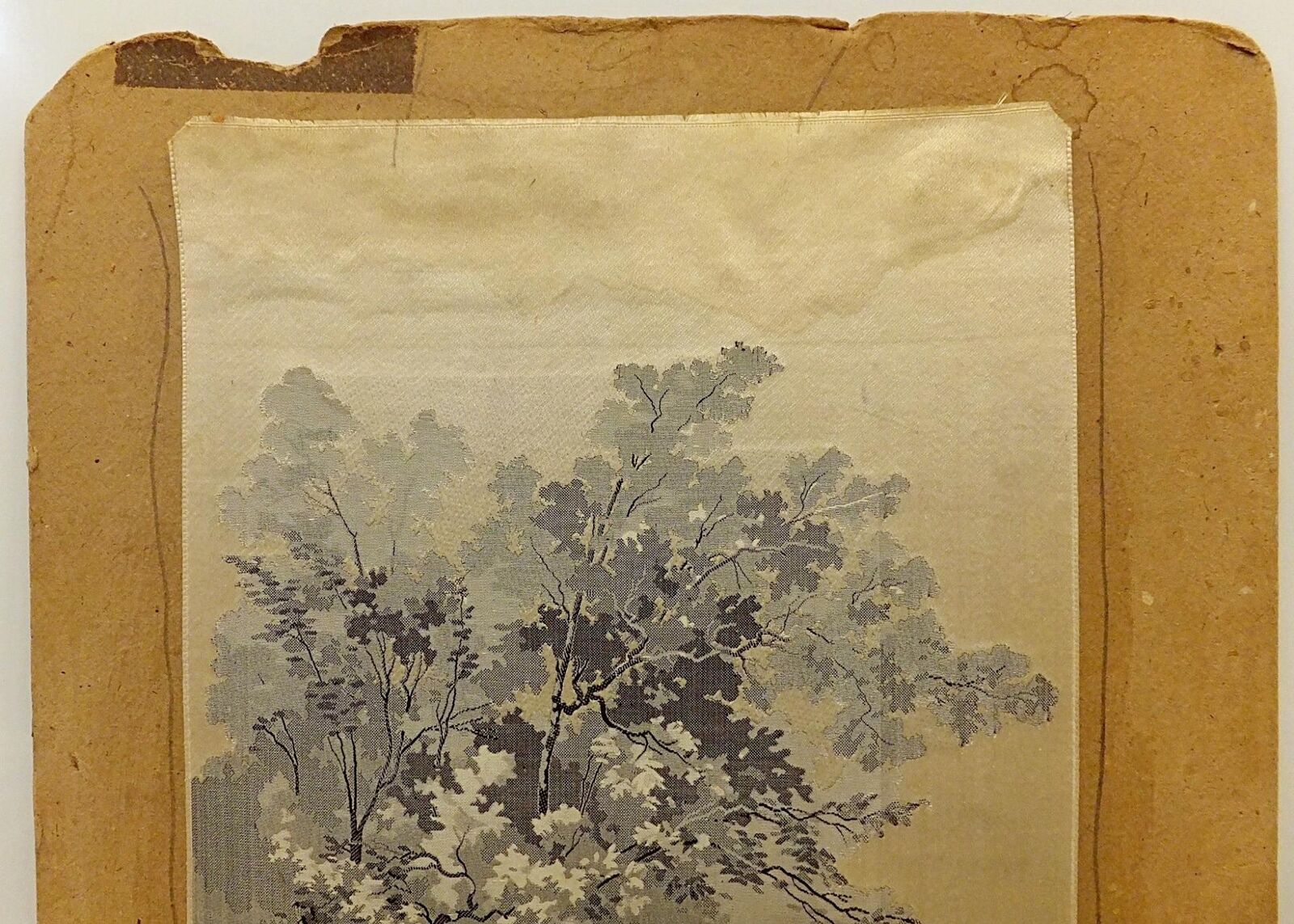 Antique Woven Silk Picture by Anatole Vely