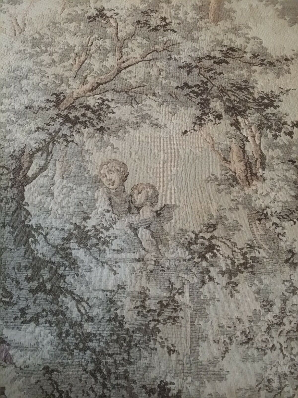 Antique Country Scene Tapestry, 1700s-1800s