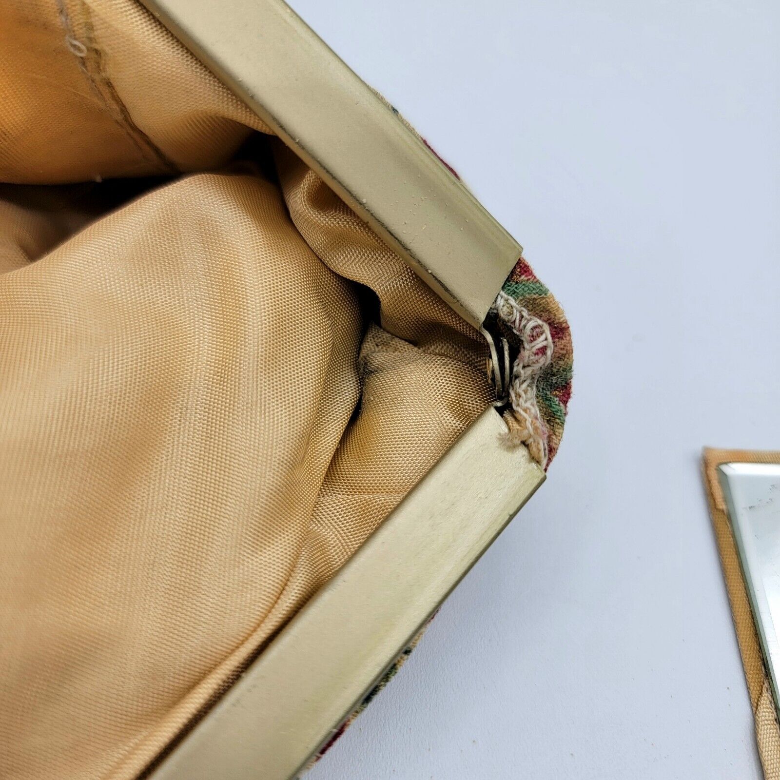 Unique Antique Tapestry Purse with Cord Handle