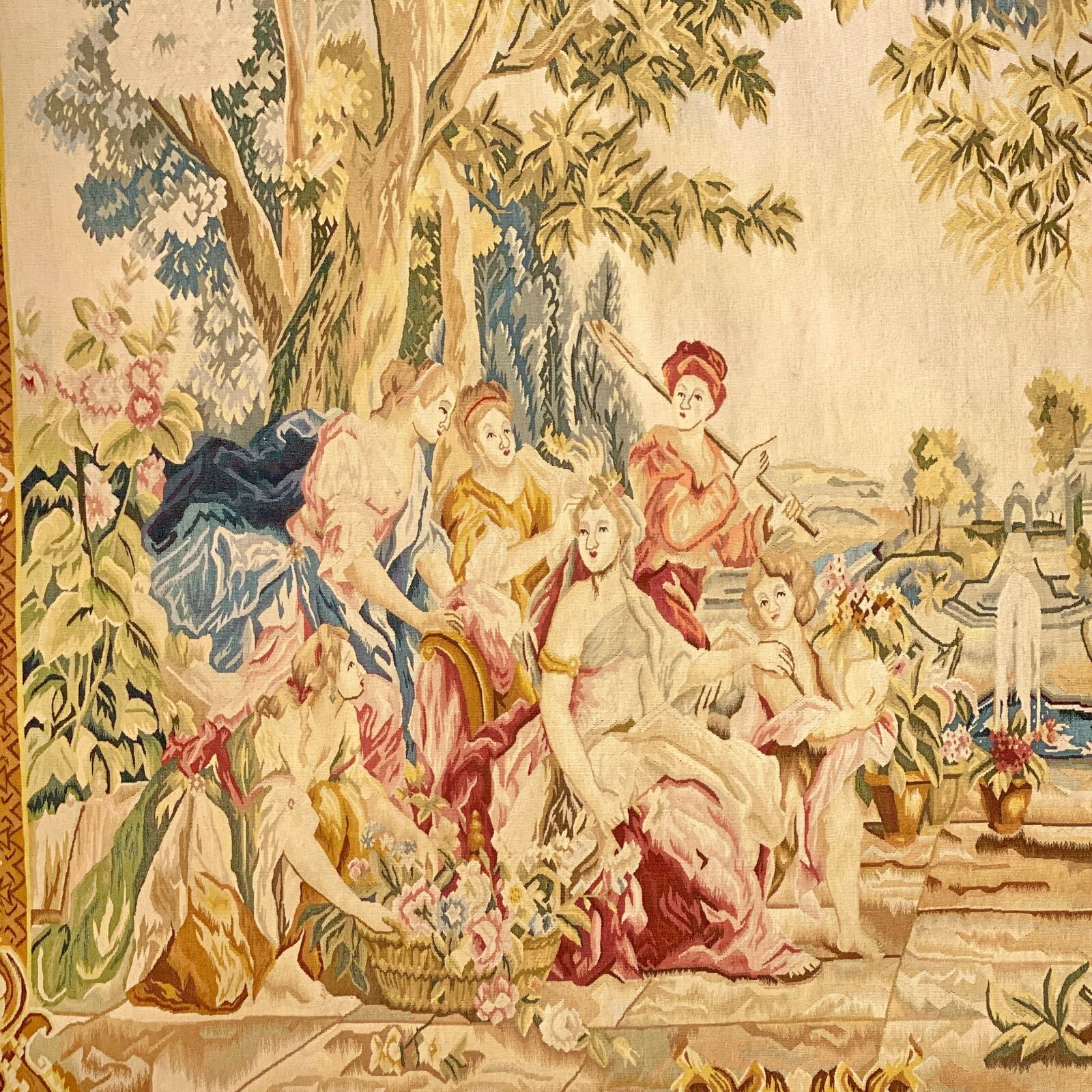 18th Century French Aubusson Handwoven Tapestry Wall Hanging
