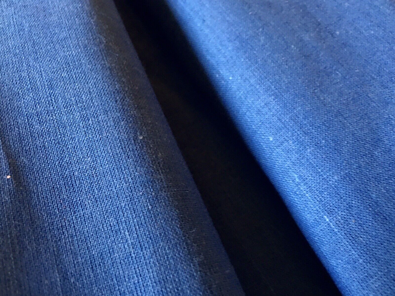 Early 1900s Blue Chambray Cotton Fabric