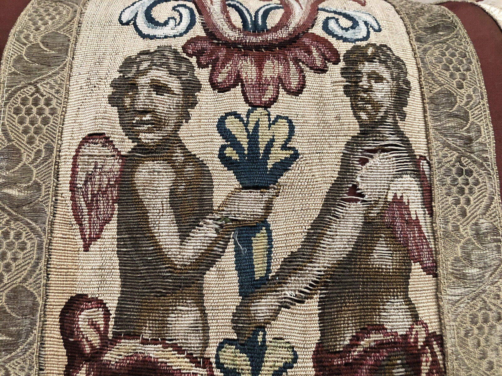 Antique 18th Century Aubusson Tapestry Pillows