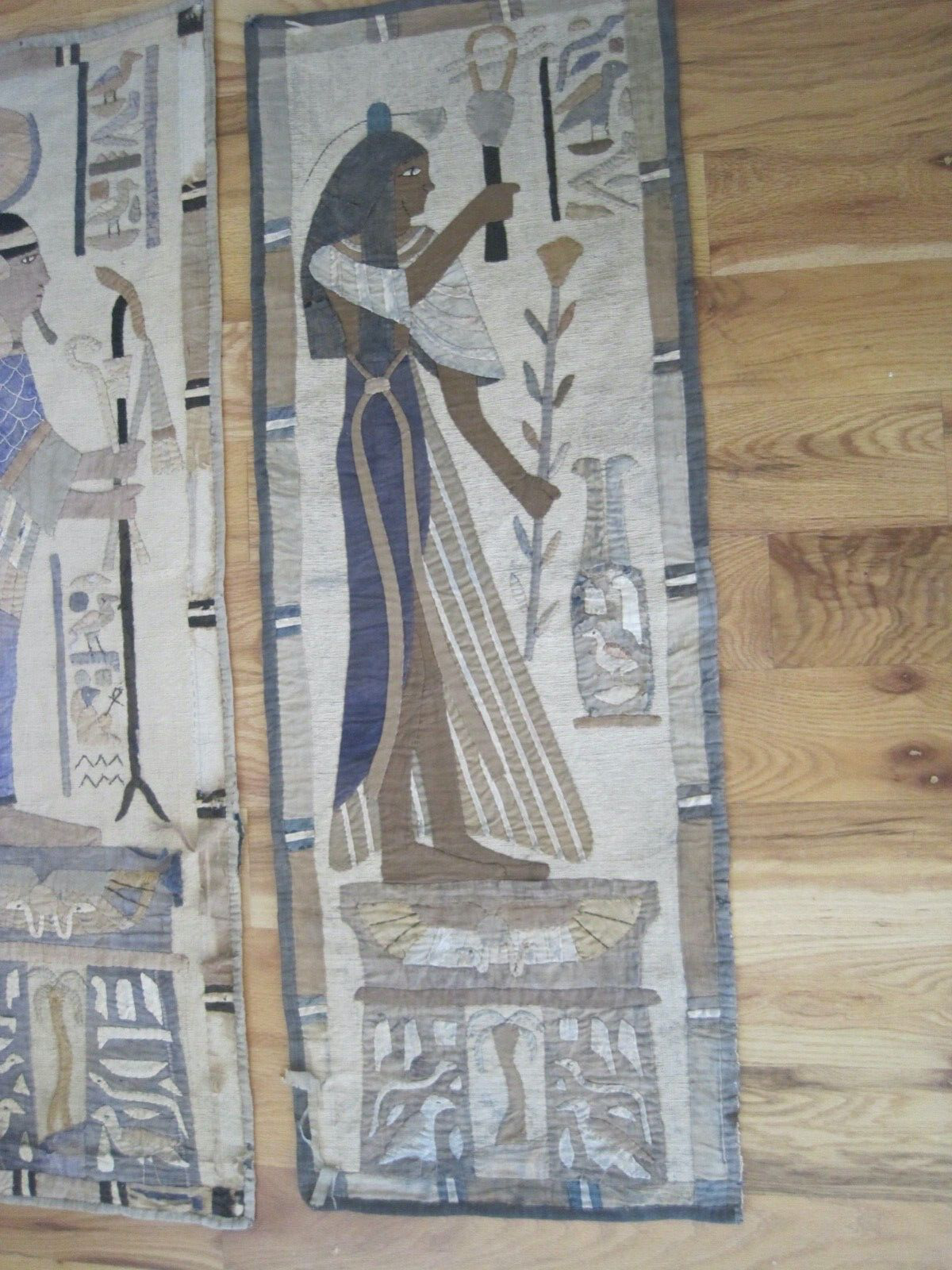 Antique Egyptian Applique Tapestry, Handmade 1800s