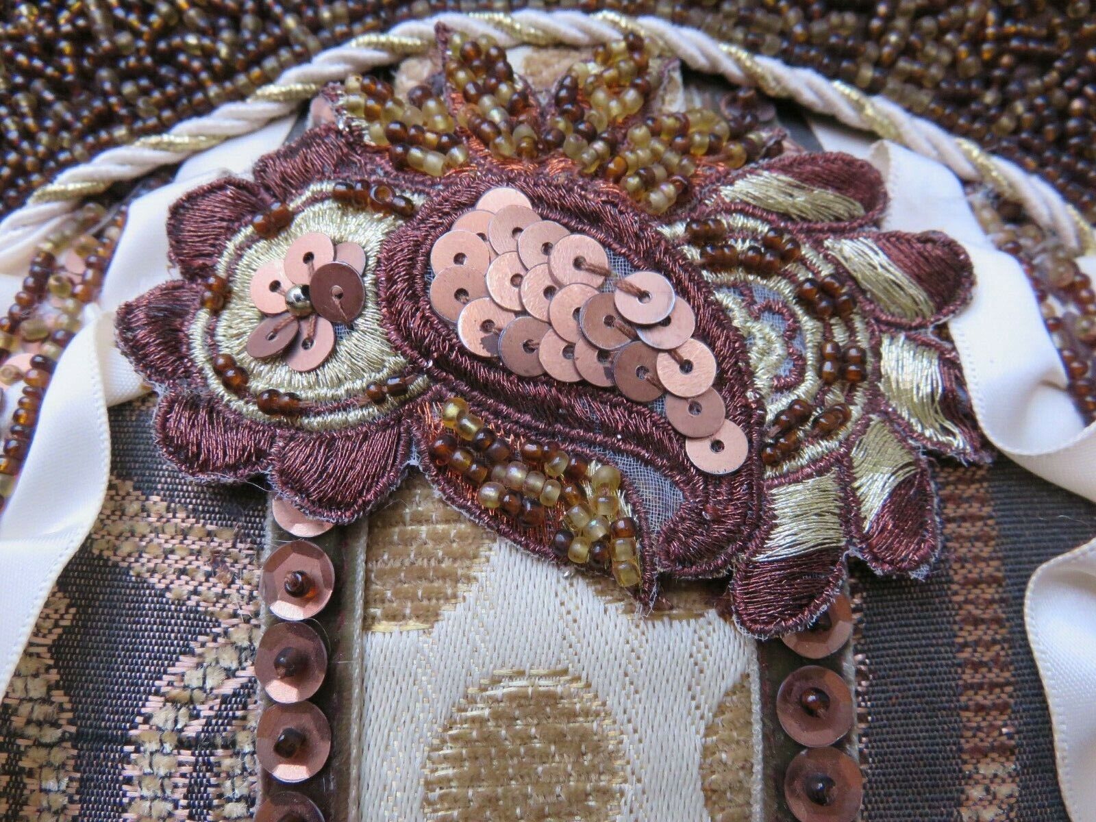 Victorian Steampunk Beaded Tapestry Handbag