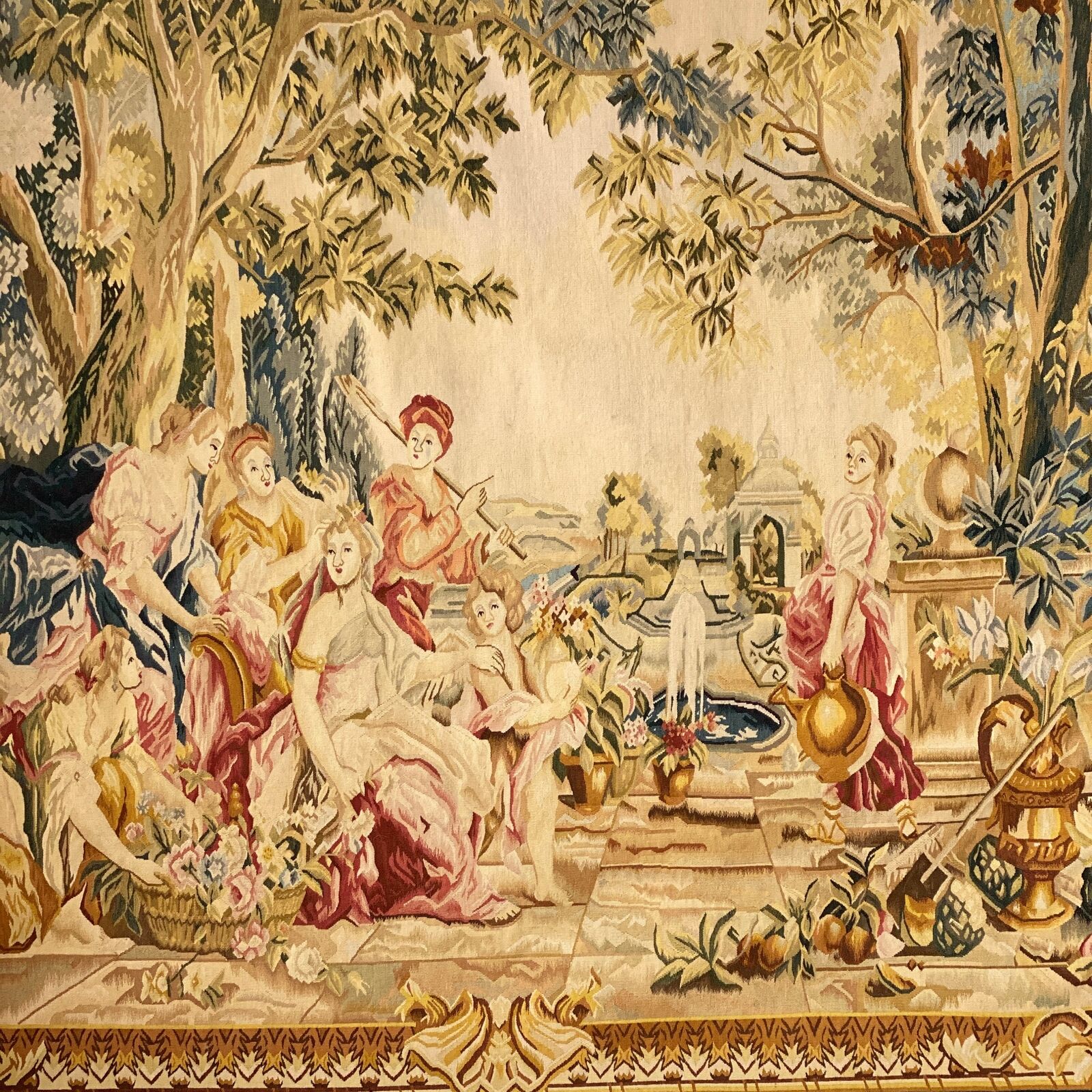 18th Century French Aubusson Handwoven Tapestry Wall Hanging