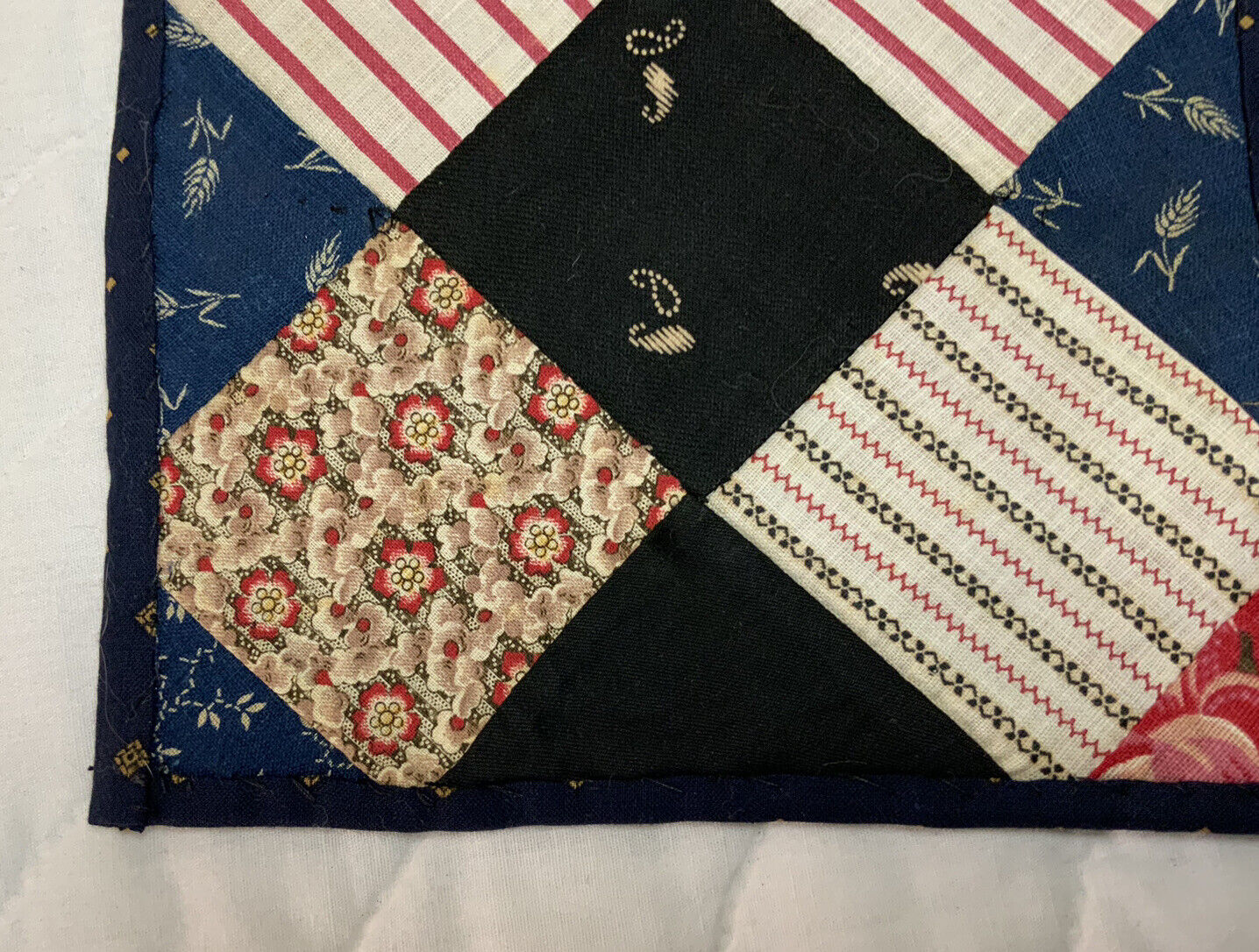 Antique Patchwork Small Quilt Table Topper