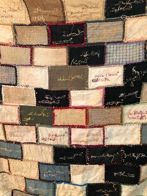 Vintage 1900s New England Embroidered Quilt Top