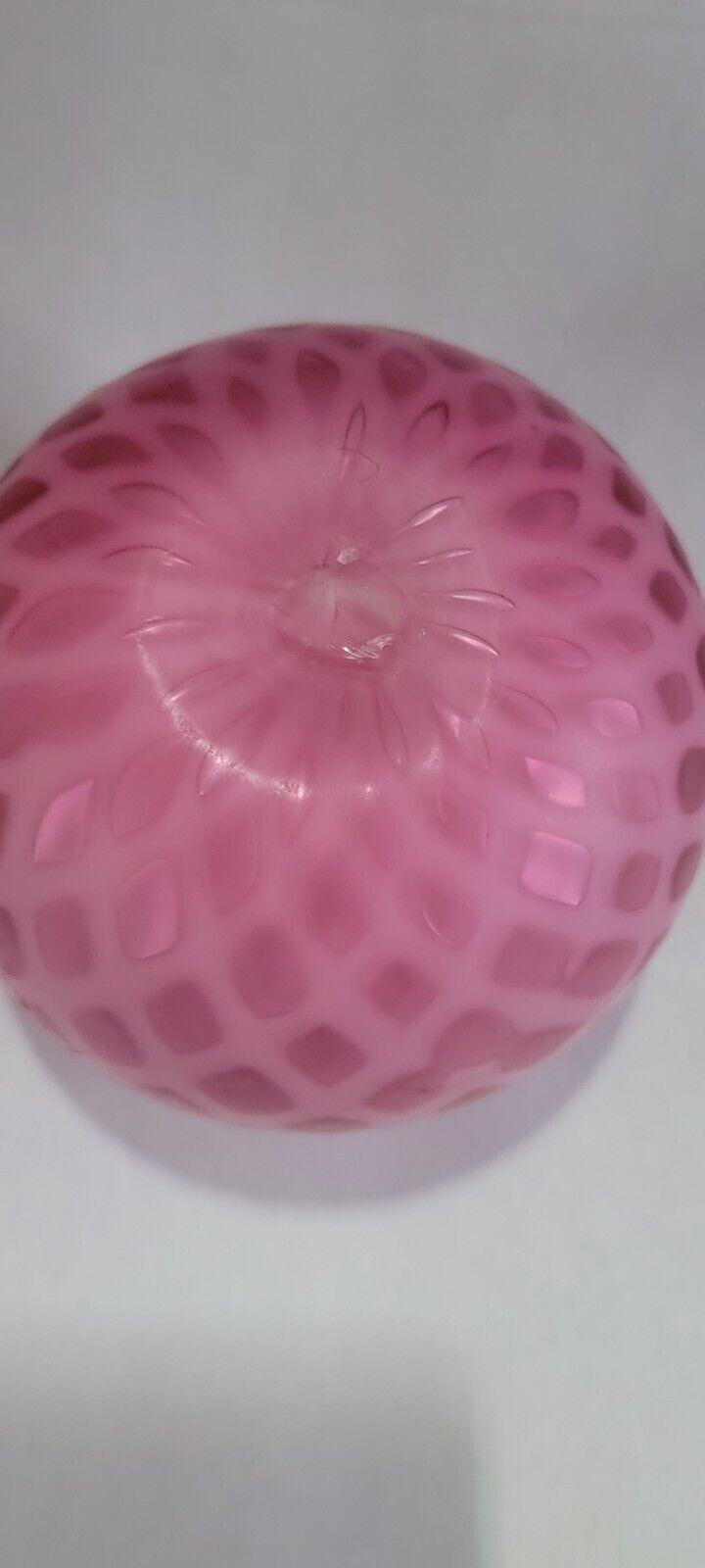 Antique Mt. Washington Quilted Rose Bowl, c. 1900s