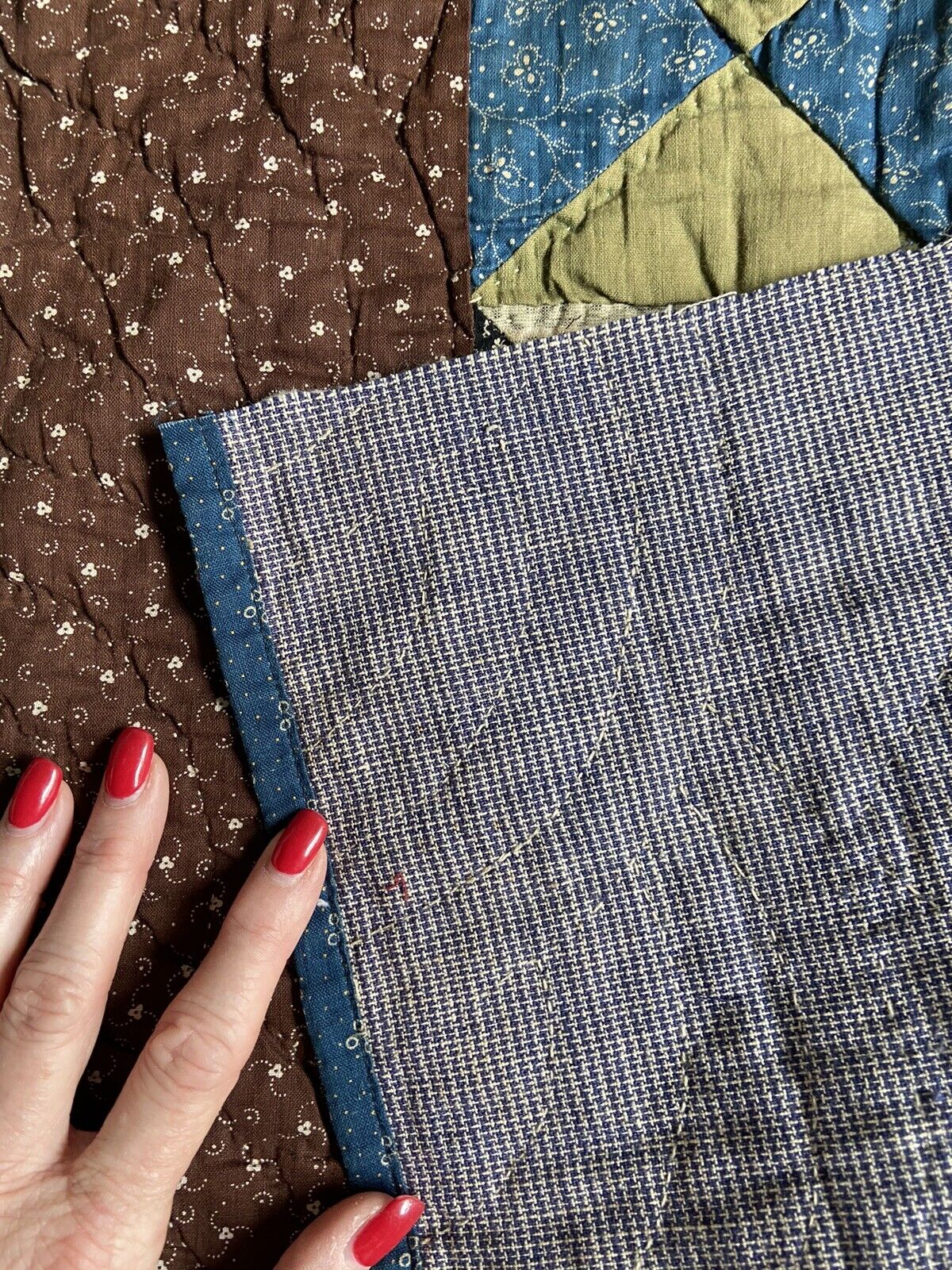 Early 1900s Bow Tie Antique Quilt Piece