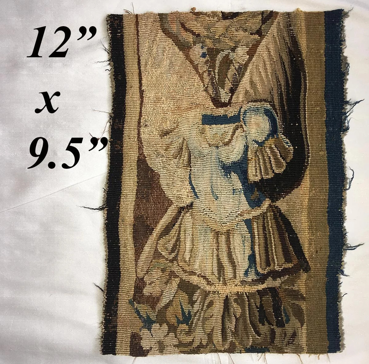 Antique French Flemish Tapestry Panel - Knight Armor