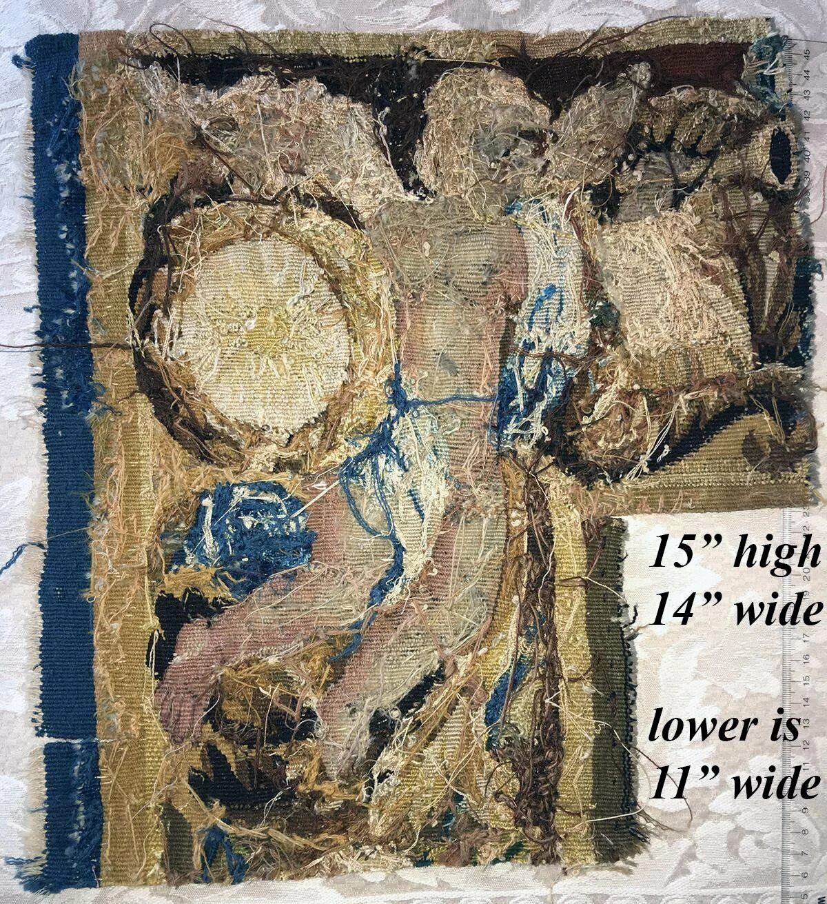 1700s French Gobelin Tapestry Fragment with Putti