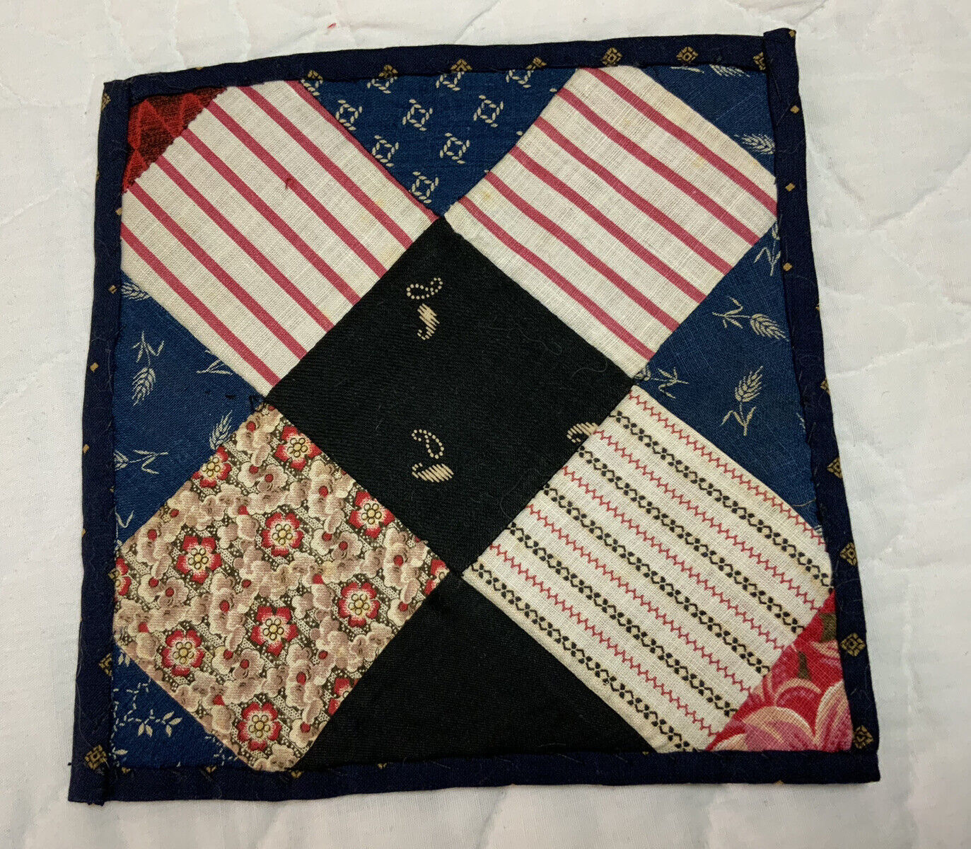 Antique Patchwork Small Quilt Table Topper