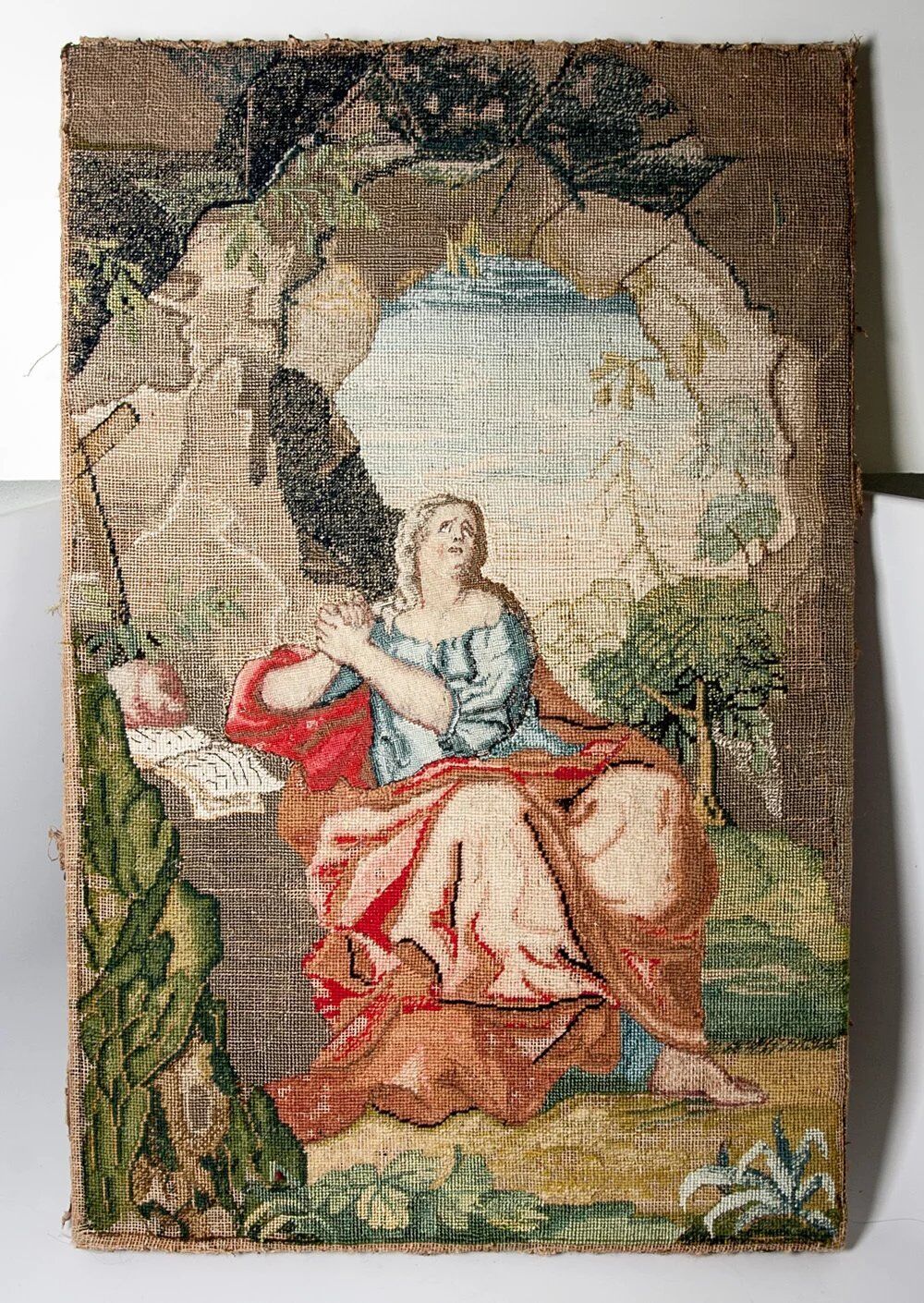 1600s-1700s Antique Petitpoint Embroidery Tapestry