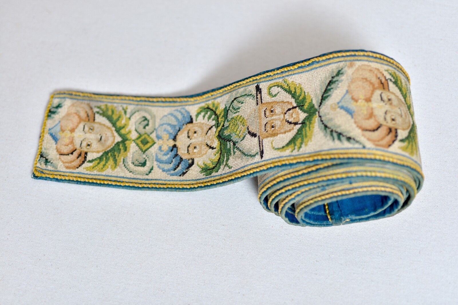 1700s French Chinoiserie Silk Tapestry Embroidery