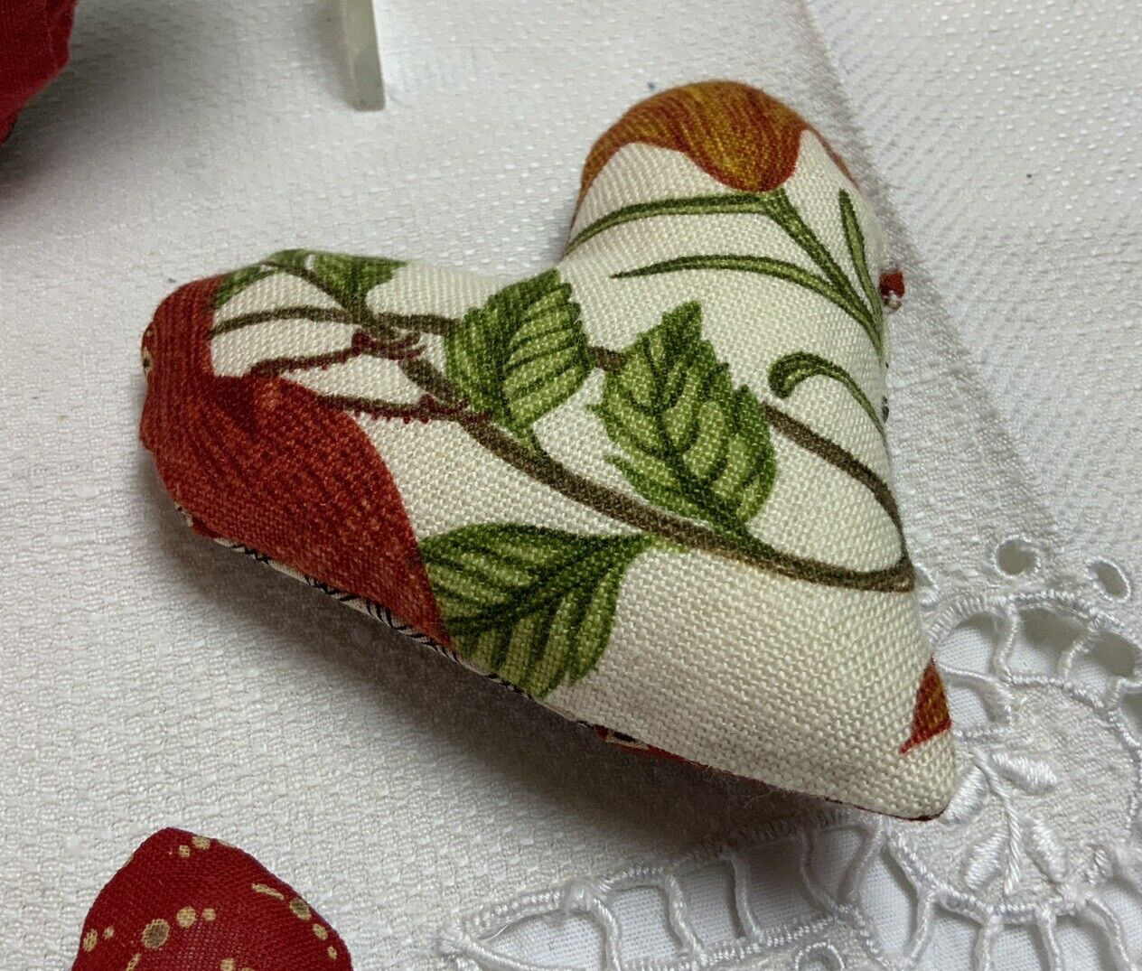 Vintage Patchwork Heart-Shaped Pillows Set