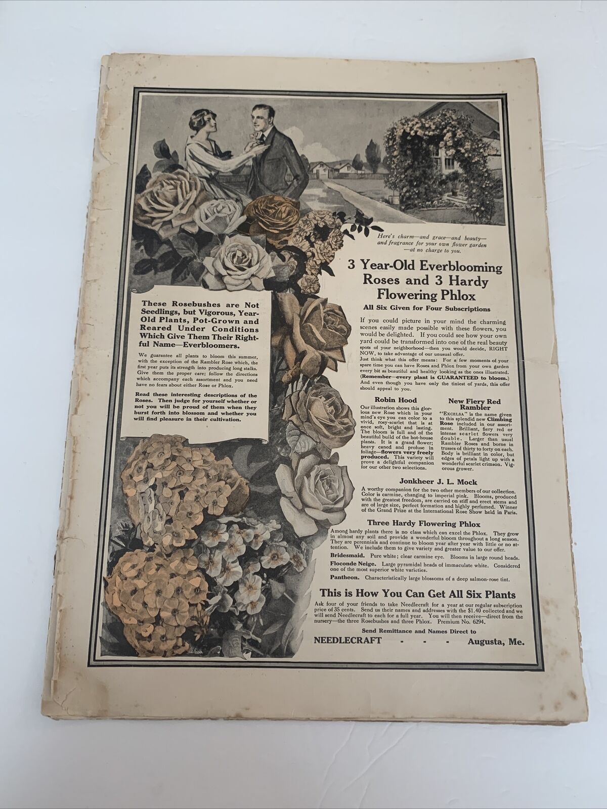Antique 1900s Needlecraft Magazine for Quilting & Knitting