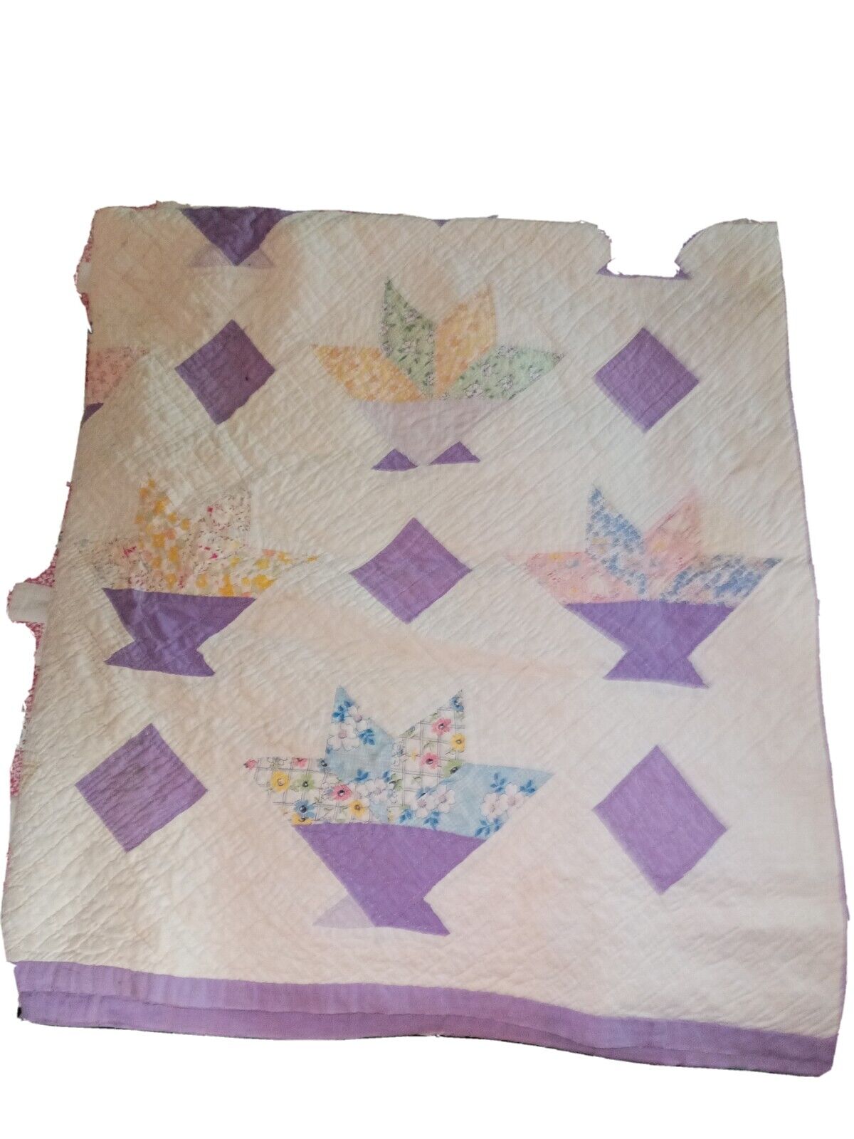 Antique Amish Hand-Pieced Quilt from 1900s