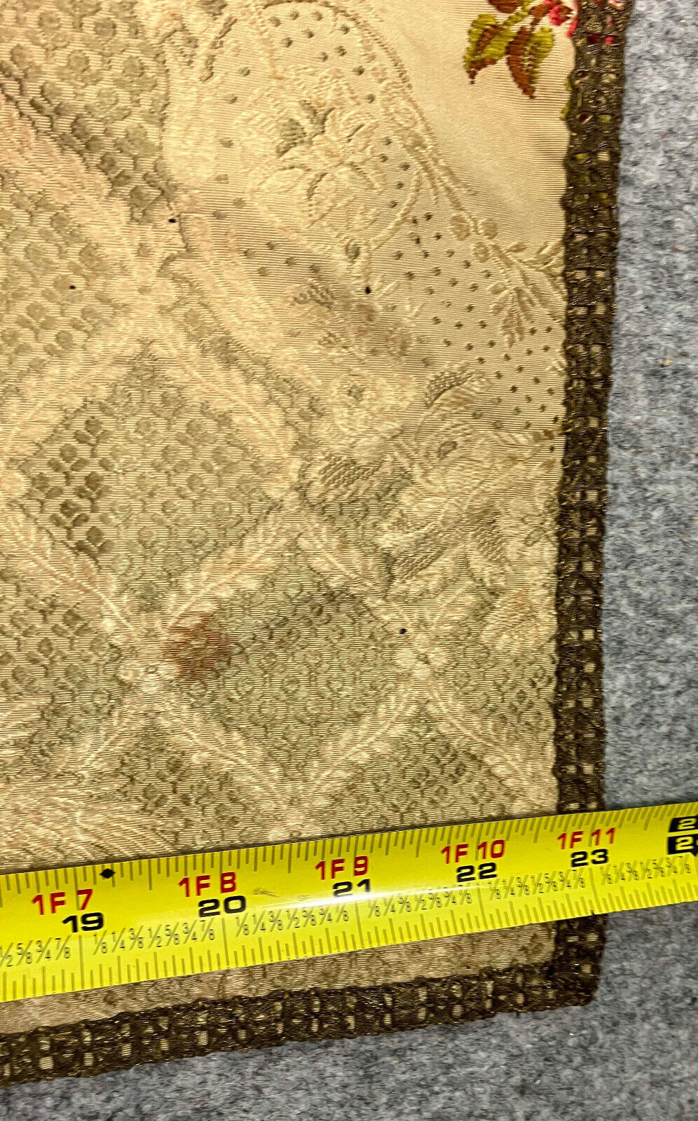 18th Century Brocade Embroidery Textile Cloth