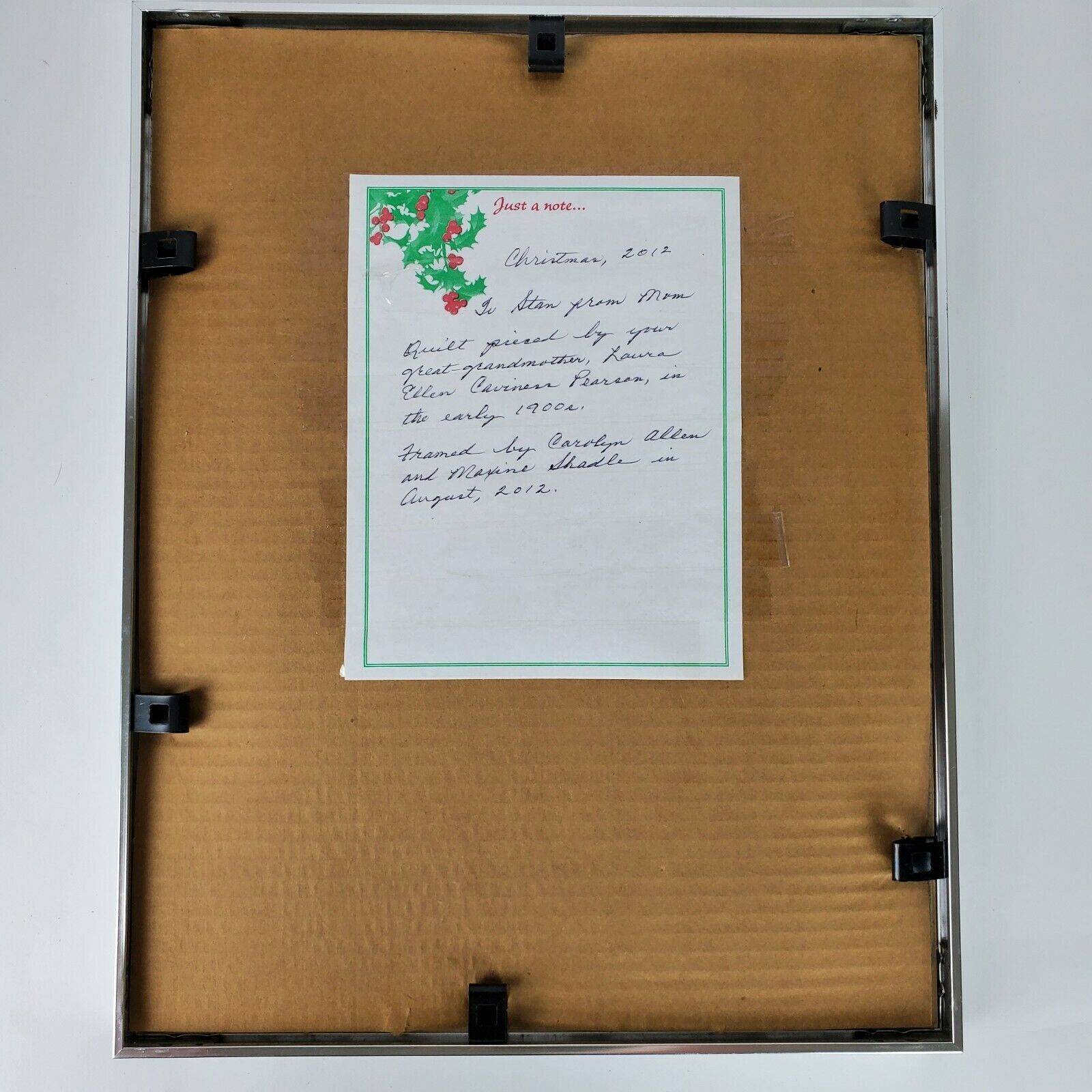 Early 1900s Framed Patriotic Folk Art Quilt