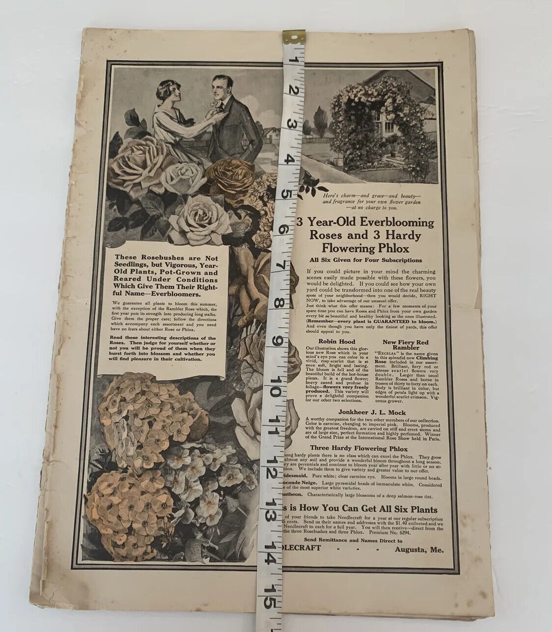 Antique 1900s Needlecraft Magazine for Quilting & Knitting