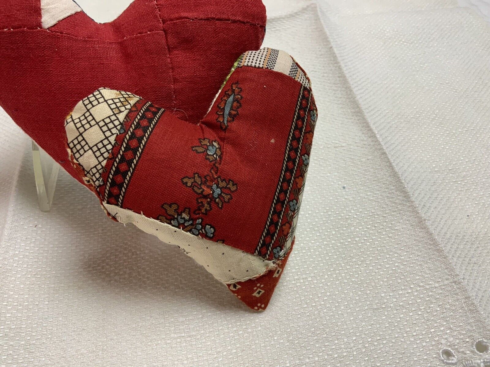 Vintage Patchwork Heart-Shaped Pillows Set