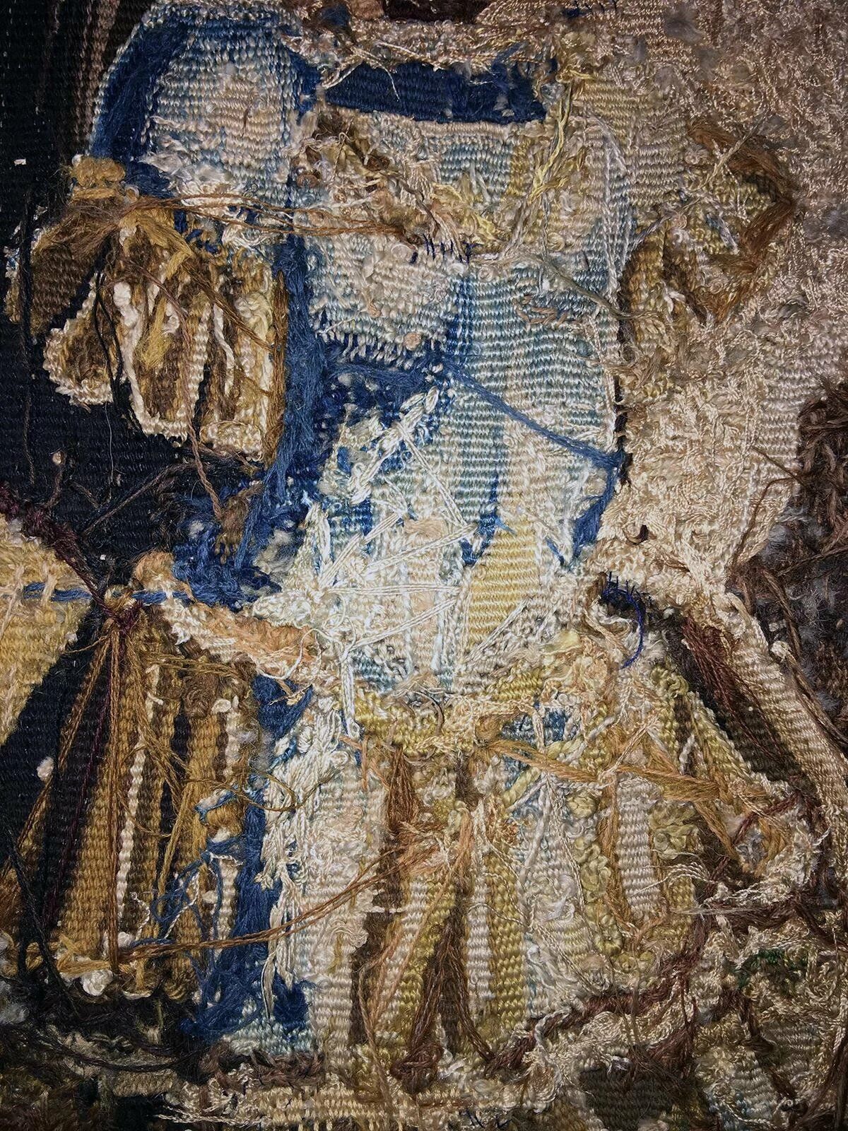 Antique French Flemish Tapestry Panel - Knight Armor