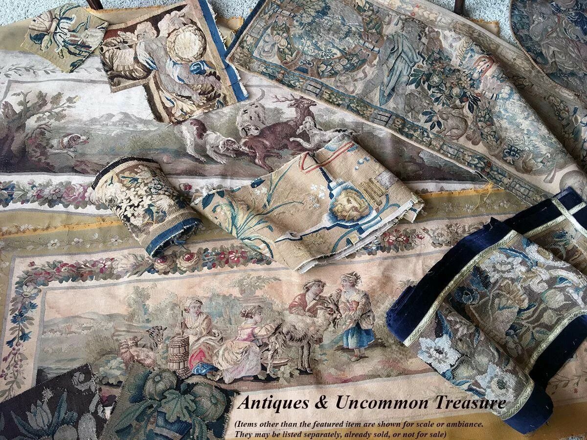 1700s French Gobelin Tapestry Fragment with Putti