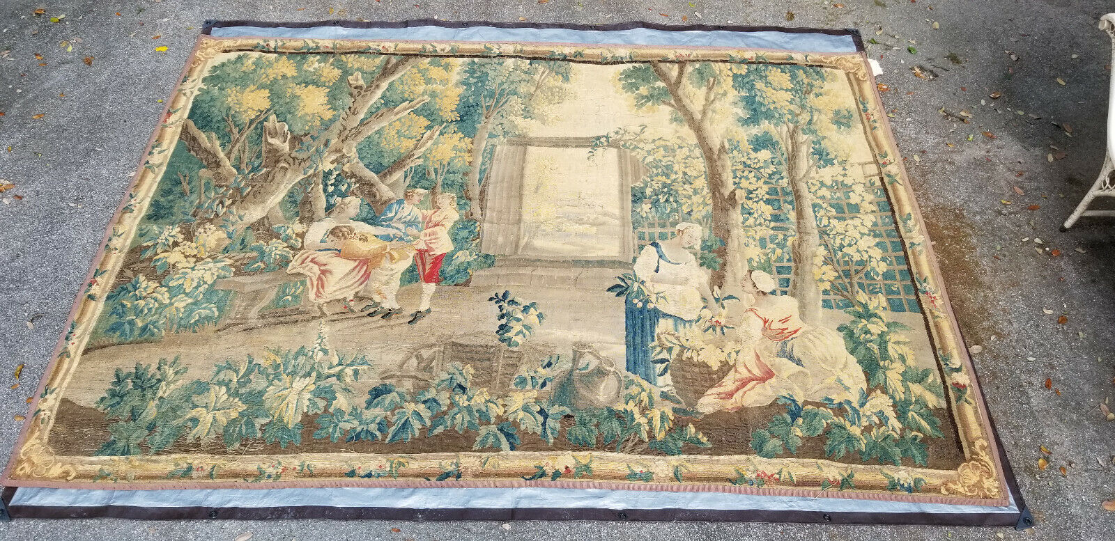 Antique Flemish Tapestry with Allegorical Scene, 1775