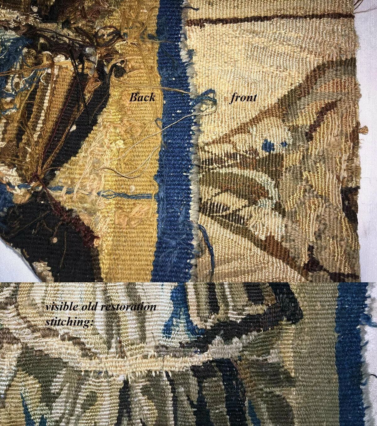 Antique French Flemish Tapestry Panel - Knight Armor