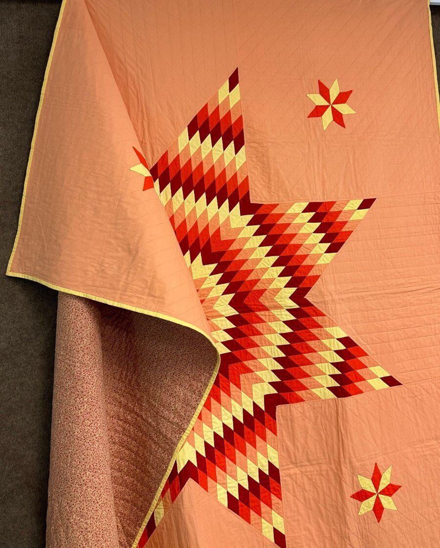 Antique 1900s Lone Star Quilt Lancaster Mennonite