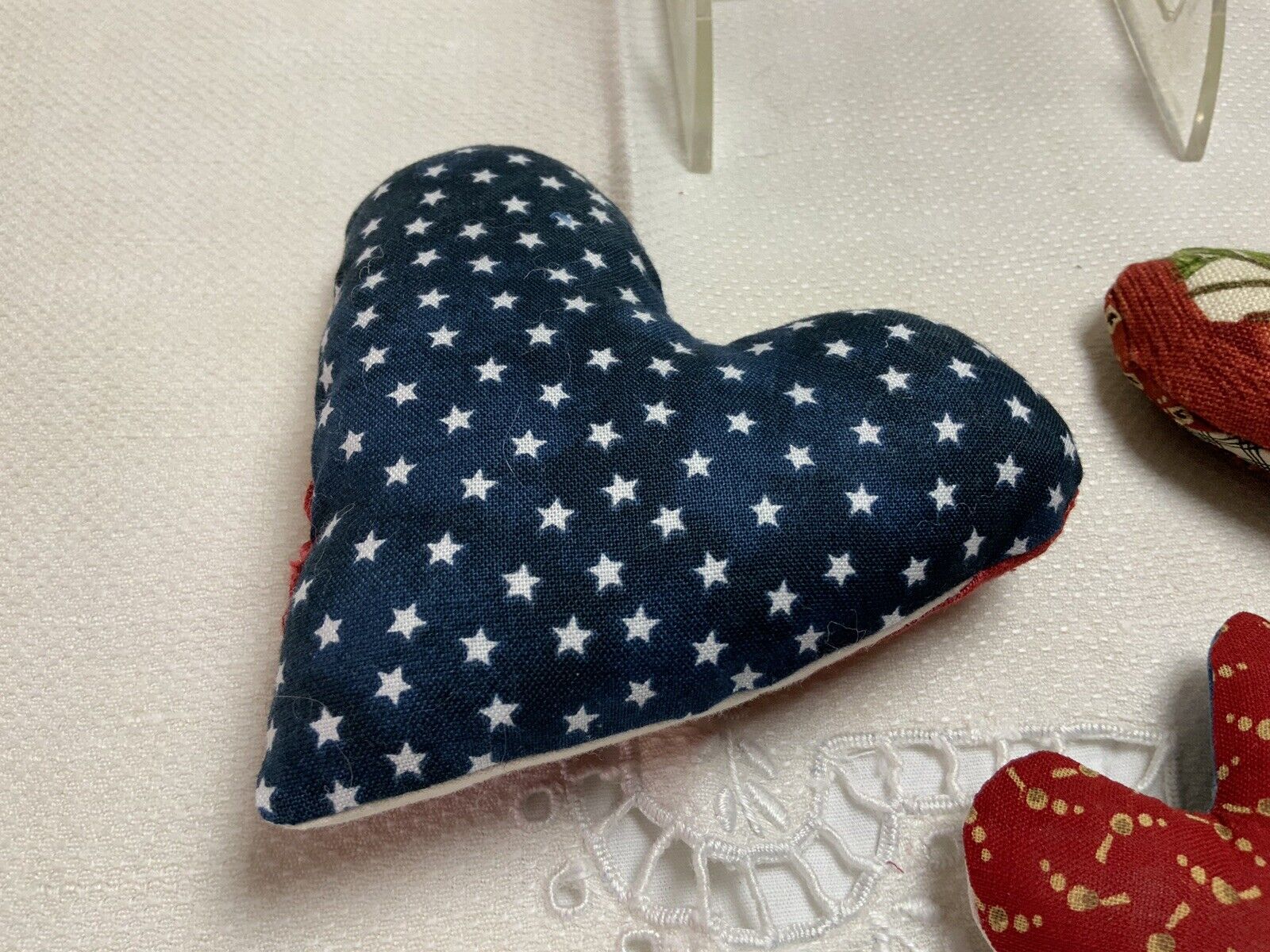 Vintage Patchwork Heart-Shaped Pillows Set
