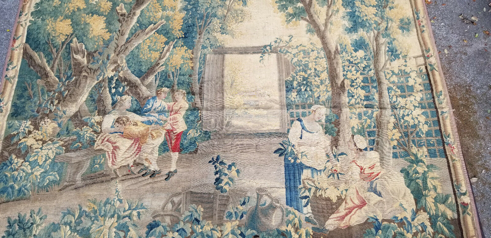 Antique Flemish Tapestry with Allegorical Scene, 1775