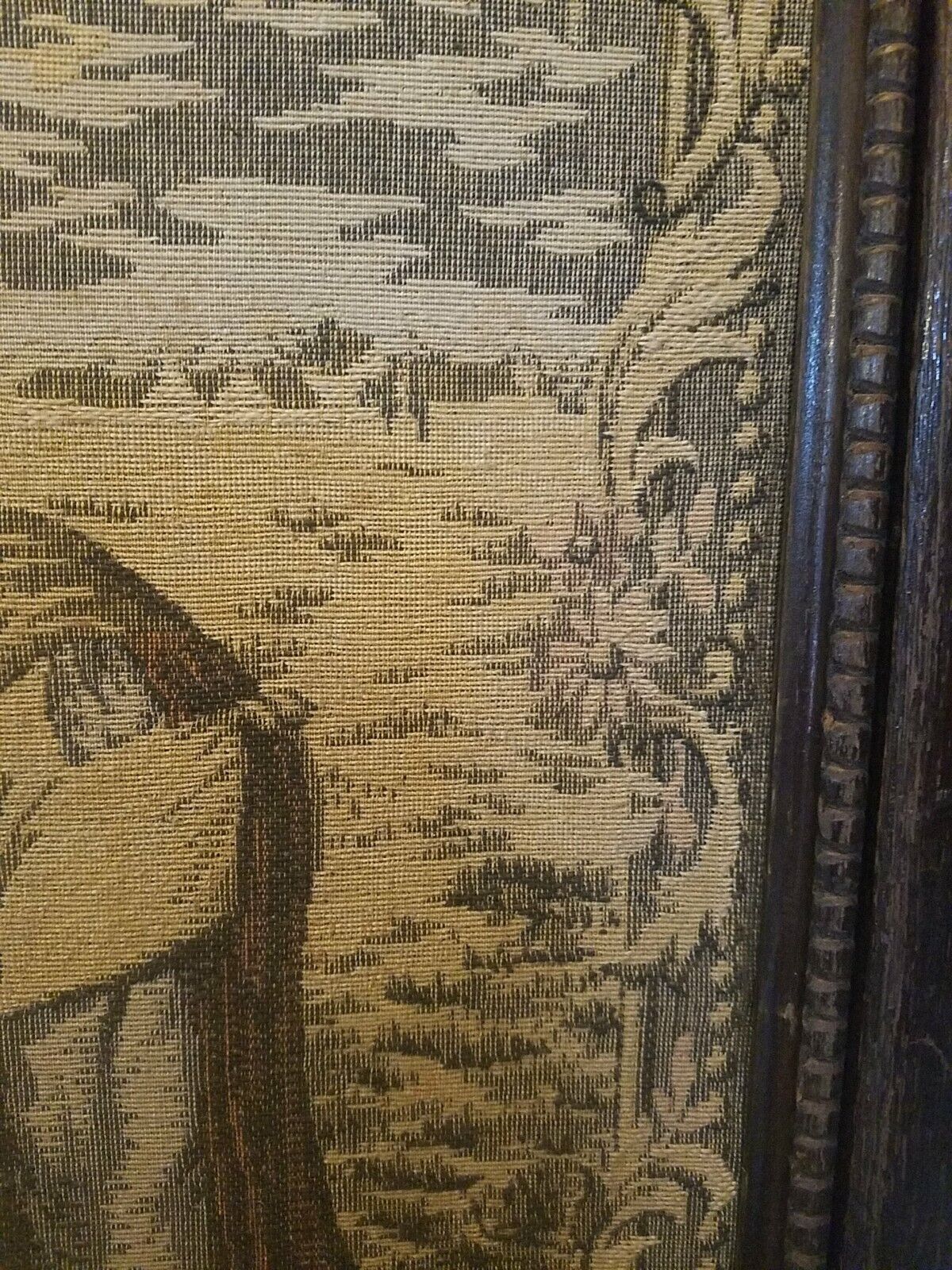 1800s Tapestry Fireplace Screen 22 x 24 Inches
