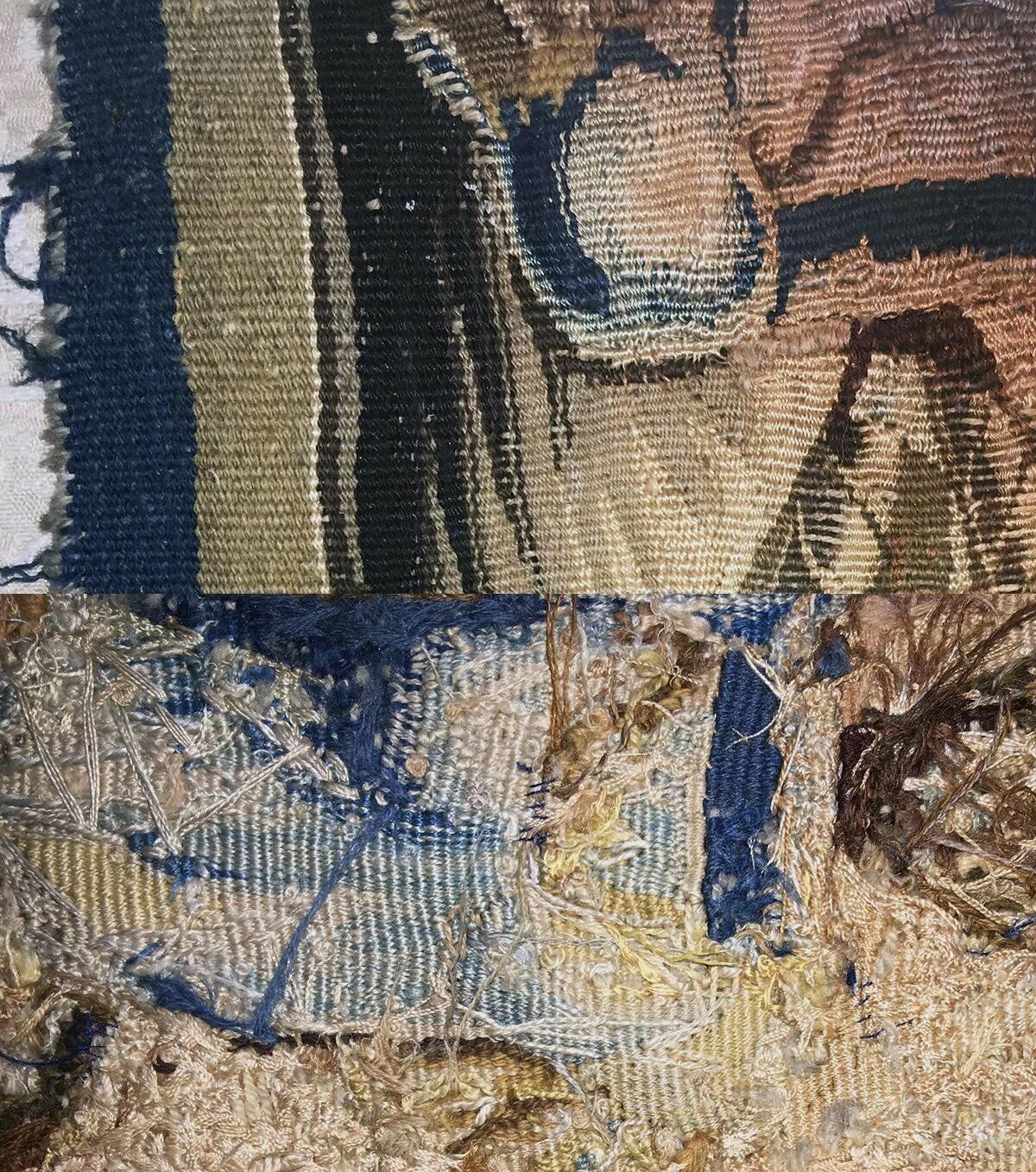 Antique French Flemish Tapestry Panel - Knight Armor