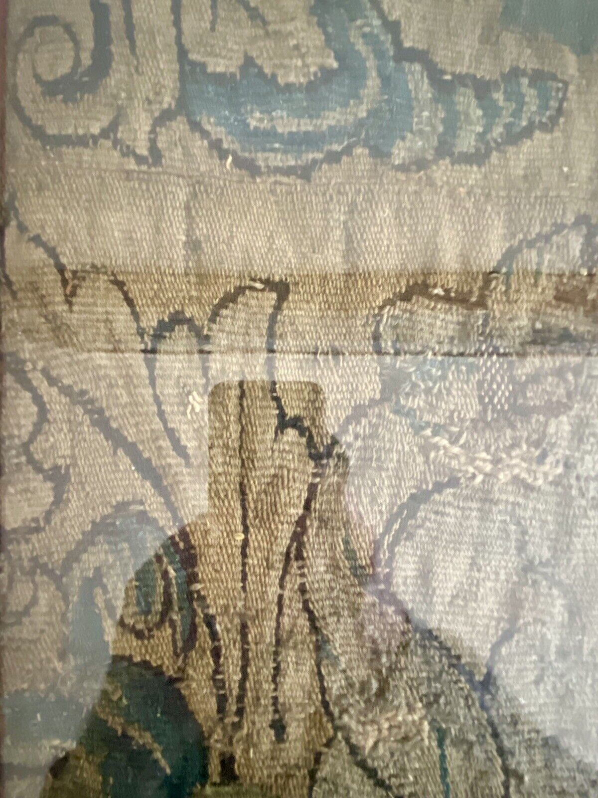 1700s French Renaissance Tapestry Fragment in Frame