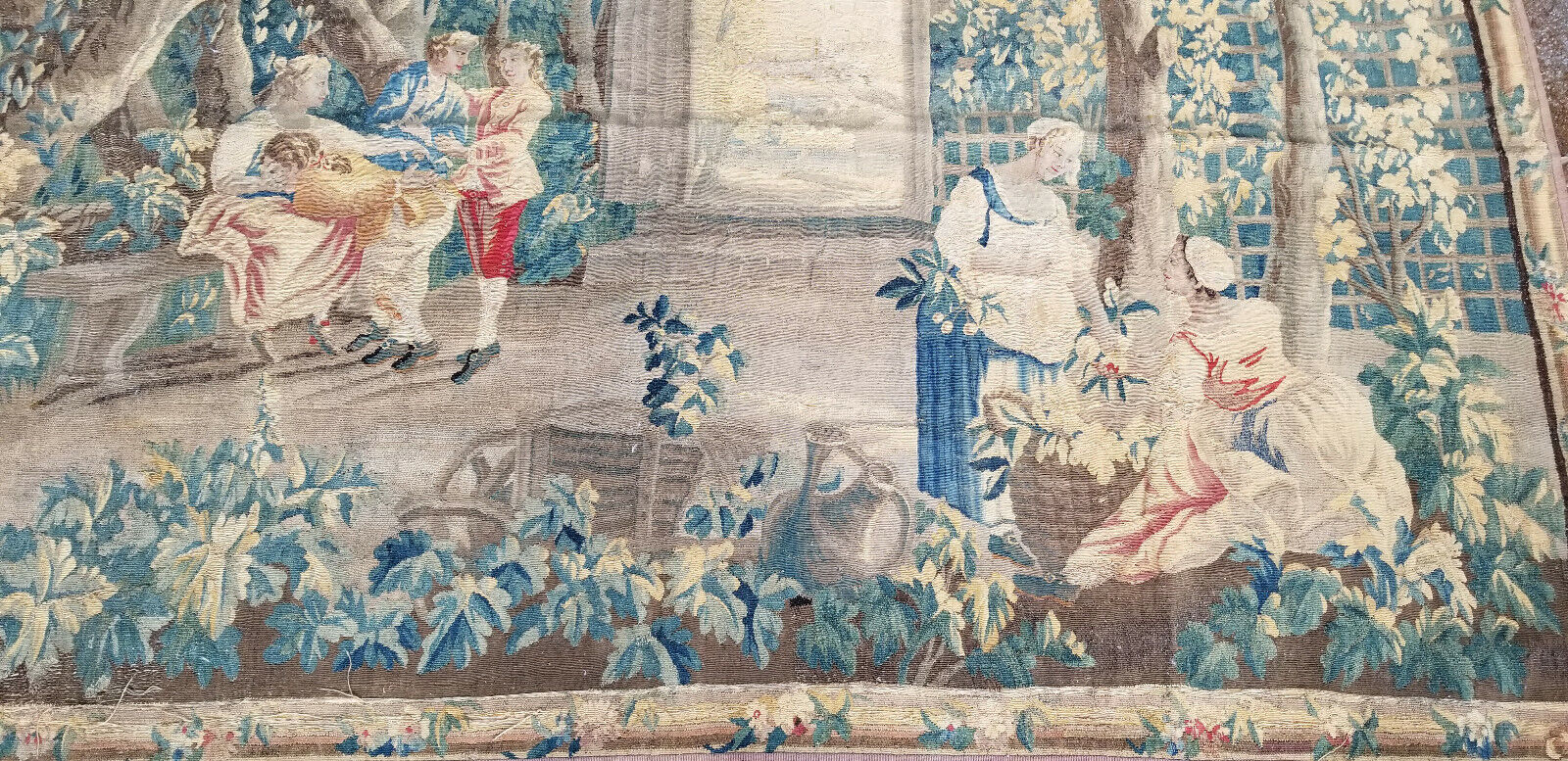 Antique Flemish Tapestry with Allegorical Scene, 1775
