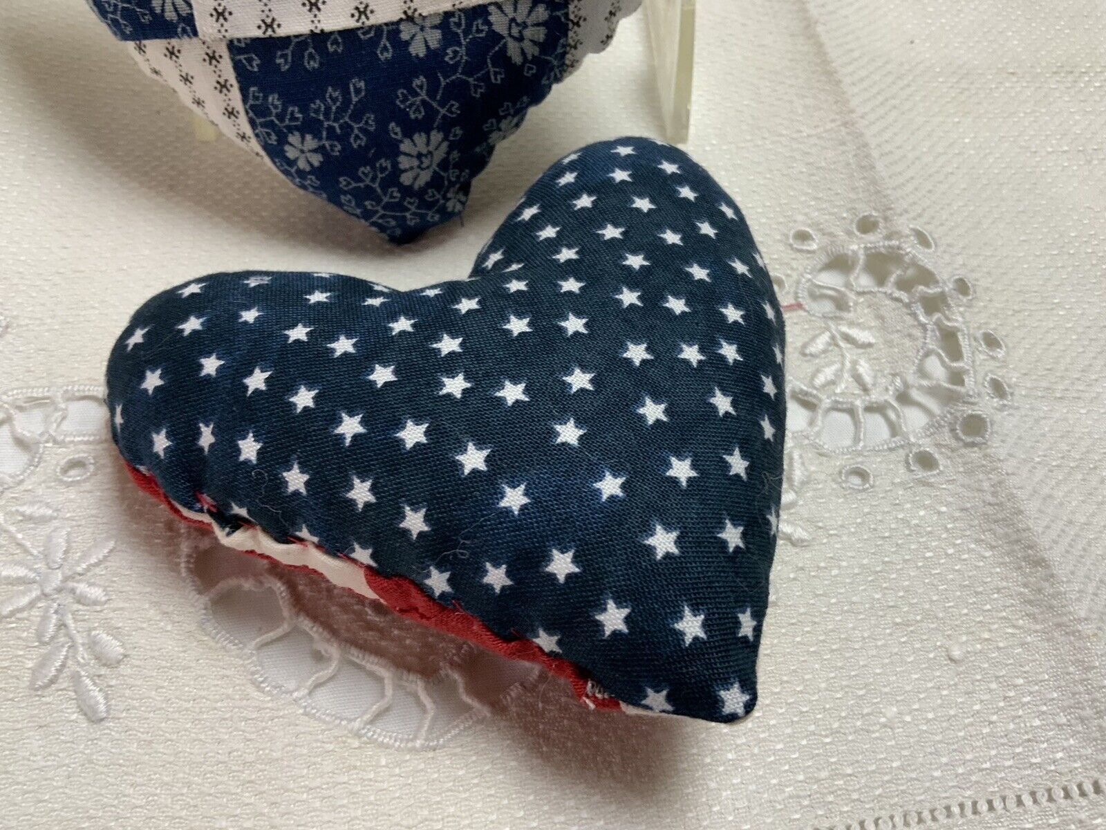 Vintage Heart-Shaped Pillows from Early 1900s Quilt