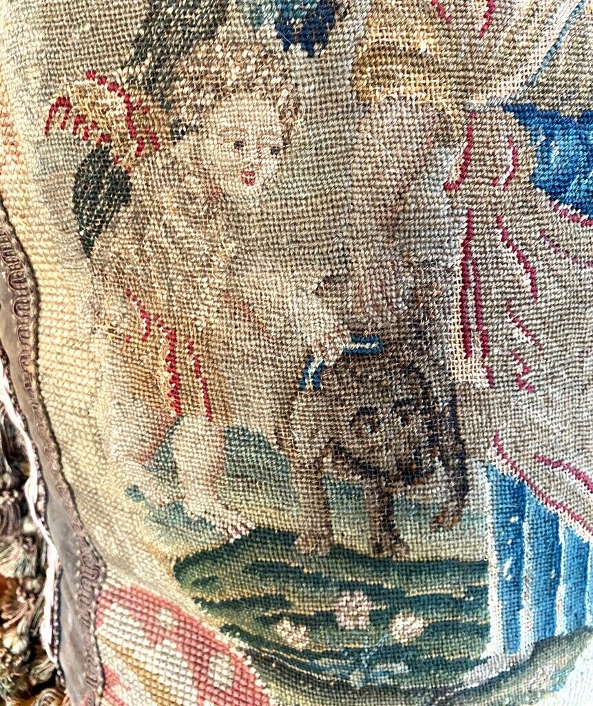Elegant 18th Century French Tapestry Pillows (Pair)