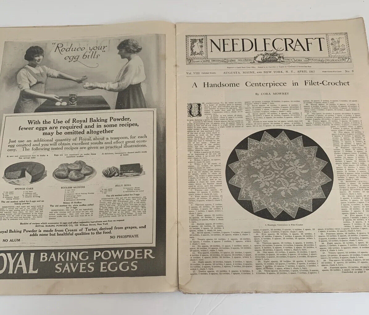 Antique 1900s Needlecraft Magazine for Quilting & Knitting